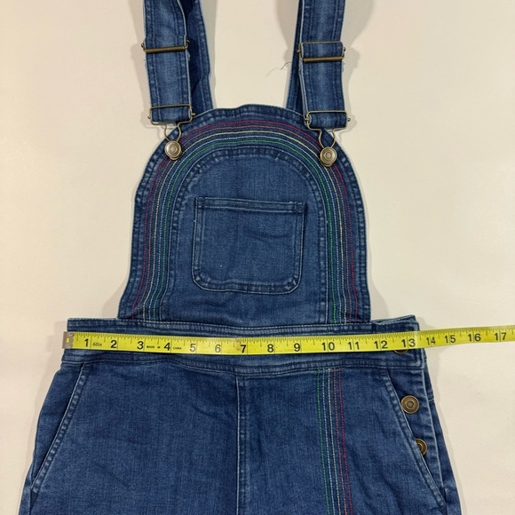 New ModCloth Bouncing Over The Rainbow Denim Shortalls - Picture 8 of 10